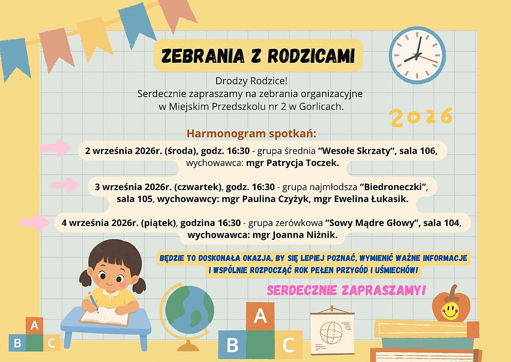 Zebrania z rodzicami!